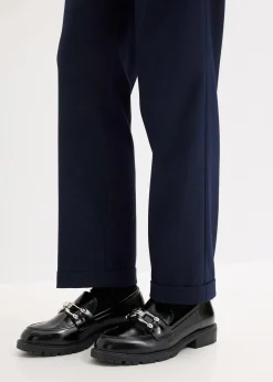 bonprix Bekleidung·Kleider|Hosen|Schlupfhose mit Umschlag dunkelblau