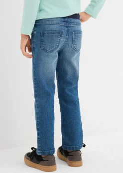 bonprix Mädchen 2-8 Jahre·Jeans & Hosen|Schlupfjeans Mid Waist, Bequembund blau denim