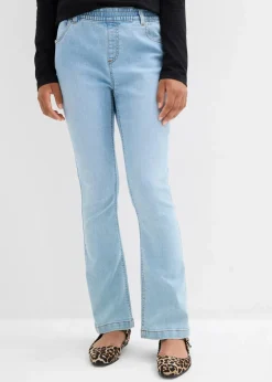 bonprix Mädchen 9-16 Jahre·Mehrfachpacks|Mädchen 9-16 Jahre·Jeans|Schlupfjeans Mid Waist (2er Pack) dunkelblau denim+hellblau denim