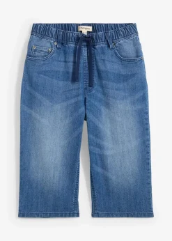 bonprix Jungen 9-16 Jahre·Shorts|Jungen 9-16 Jahre·Jeans|Schlupf-Jeans-Longbermuda, Slim Fit blau denim