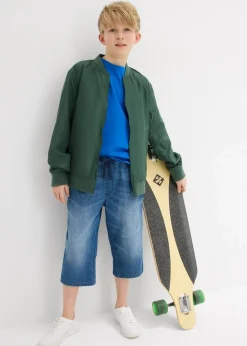 bonprix Jungen 9-16 Jahre·Shorts|Jungen 9-16 Jahre·Jeans|Schlupf-Jeans-Longbermuda, Slim Fit blau denim