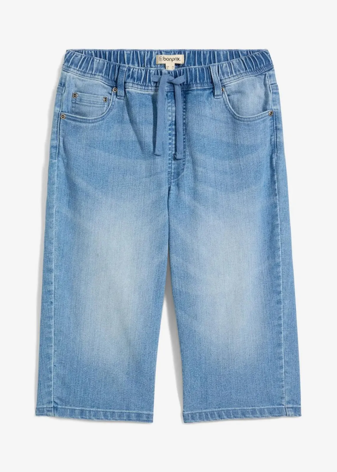 bonprix Jungen 9-16 Jahre·Jeans|Jungen 9-16 Jahre·Shorts|Schlupf-Jeans-Longbermuda, Slim Fit hellblau denim