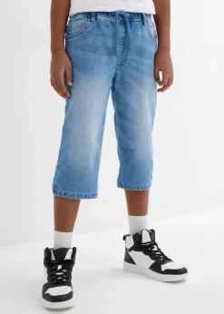 bonprix Jungen 9-16 Jahre·Jeans|Jungen 9-16 Jahre·Shorts|Schlupf-Jeans-Longbermuda, Slim Fit hellblau denim