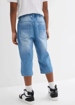 bonprix Jungen 9-16 Jahre·Jeans|Jungen 9-16 Jahre·Shorts|Schlupf-Jeans-Longbermuda, Slim Fit hellblau denim