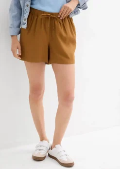 bonprix Nachhaltigere Materialien|Hosen|Schlupf-Shorts cognac braun