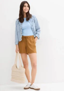 bonprix Nachhaltigere Materialien|Hosen|Schlupf-Shorts cognac braun