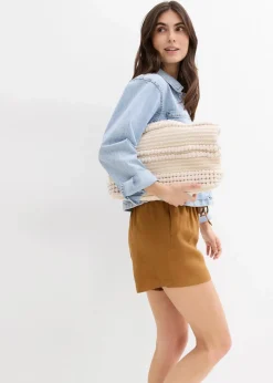 bonprix Nachhaltigere Materialien|Hosen|Schlupf-Shorts cognac braun