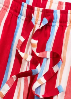 bonprix Bekleidung·Outdoorbekleidung|Bekleidung·Kleider|Schlupf-Shorts aus feiner Viskose mohnrot/helllachs/weiß gestreift