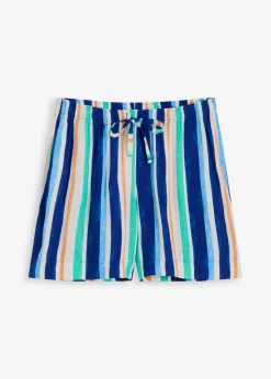 bonprix Nachhaltigere Materialien|Hosen|Schlupf-Shorts aus feiner Viskose arktikblau/hellblau/weiß gestreift