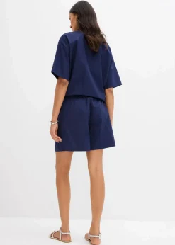 bonprix Bekleidung·Outdoorbekleidung|Bekleidung·Kleider|Schlupf-Shorts aus reiner Baumwolle tiefseeblau