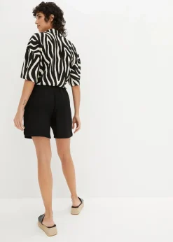 Schlupf-Shorts mit hohem Bund aus Strukturjersey|bonprix Outlet