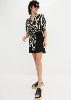 Schlupf-Shorts mit hohem Bund aus Strukturjersey|bonprix Outlet