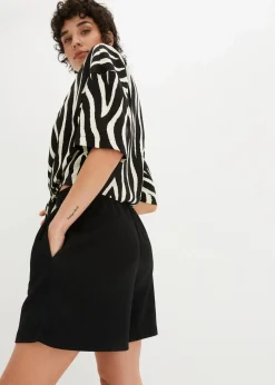 Schlupf-Shorts mit hohem Bund aus Strukturjersey|bonprix Outlet