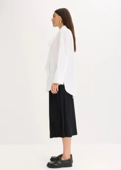 bonprix Bekleidung·Jacken & Mäntel|Blusen & Tuniken|Schluppenbluse aus reiner Baumwolle weiß