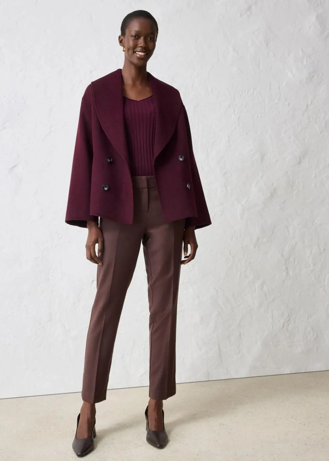 Schmale Hose mit weichem Wollanteil|bonprix Clearance