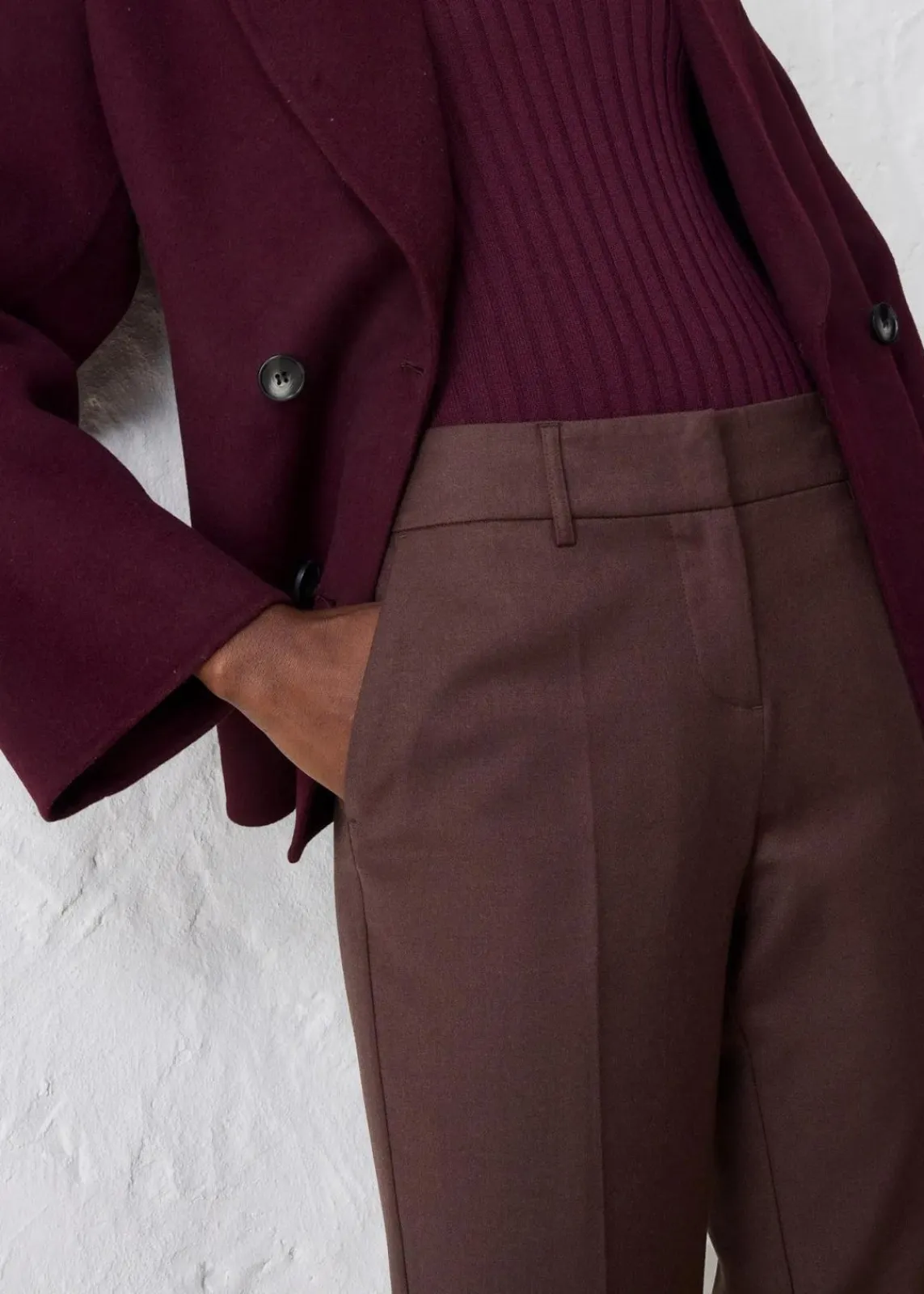 Schmale Hose mit weichem Wollanteil|bonprix Clearance