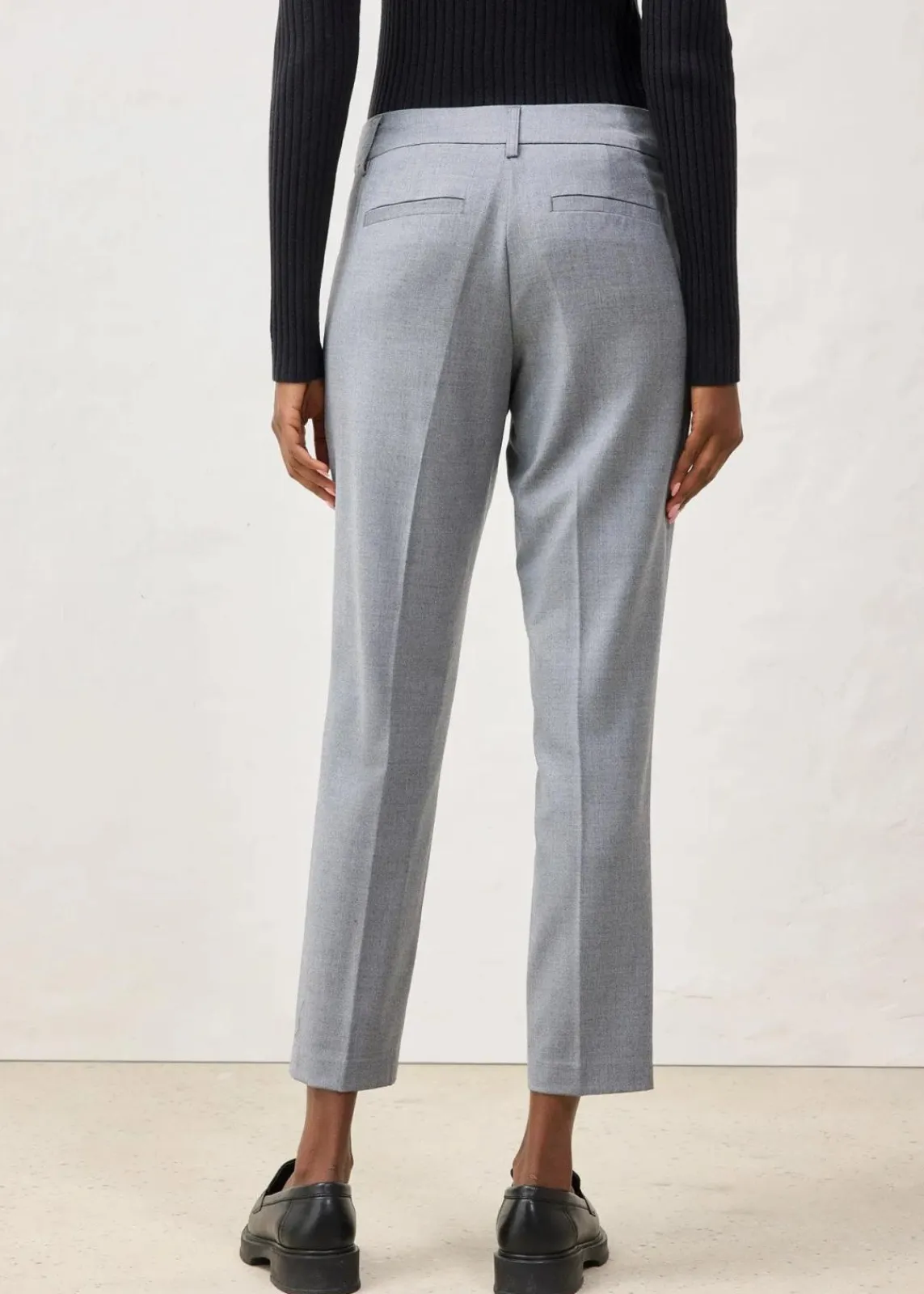 bonprix Bekleidung·Kleider|Hosen|Schmale Hose mit weichem Wollanteil grau meliert meliert