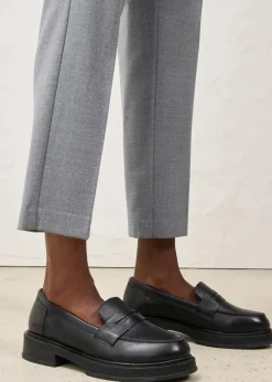 bonprix Bekleidung·Kleider|Hosen|Schmale Hose mit weichem Wollanteil grau meliert meliert