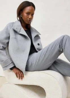 bonprix Bekleidung·Kleider|Hosen|Schmale Hose mit weichem Wollanteil grau meliert meliert