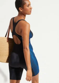 Schnelltrocknender Sport-Badeanzug in Langgröße mit Bein|bonprix Hot