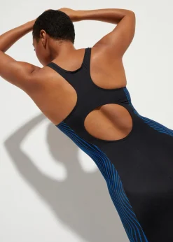 Schnelltrocknender Sport-Badeanzug in Langgröße mit Bein|bonprix Hot