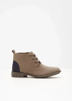 bonprix Boots & Stiefel|Schnürboots taupe