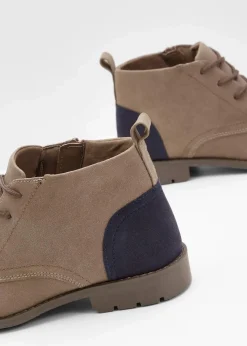 bonprix Boots & Stiefel|Schnürboots taupe