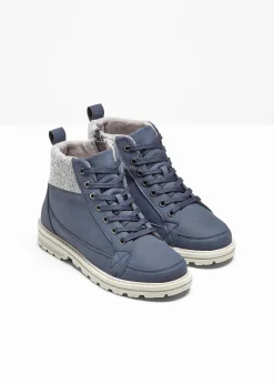 bonprix Boots|Schnürboots mit Profilsohle nachtblau