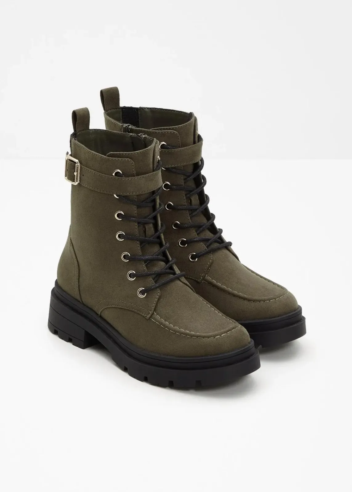 Schnürboots mit Schnalle|bonprix Online