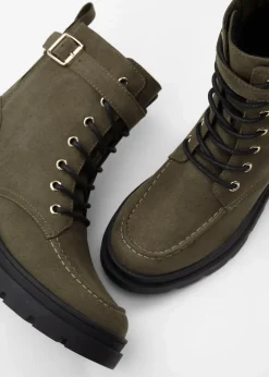 Schnürboots mit Schnalle|bonprix Online