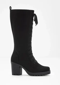 bonprix Stiefel|Schnürstiefel schwarz