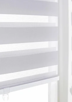 bonprix Rollos|Schnurloses Doppelrollo silbergrau