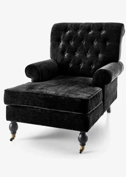 bonprix Sessel & Hocker|Sessel mit Fußteil schwarz