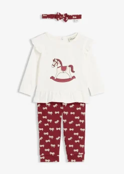 Set aus Longshirt, Leggings und Stirnband aus reiner Bio-Baumwolle (3-tlg.Set)|bonprix Sale