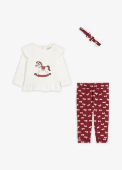 Set aus Longshirt, Leggings und Stirnband aus reiner Bio-Baumwolle (3-tlg.Set)|bonprix Sale