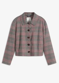 bonprix Bekleidung·Hosen|Jacken & Mäntel|Shacket braun/beige kariert