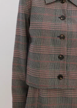 bonprix Bekleidung·Hosen|Jacken & Mäntel|Shacket braun/beige kariert