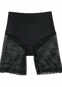 bonprix Wäsche·Radler & Oberschenkelschutz|Wäsche·Shapewear|Shape Hose mit Spitze und mittlerer Formkraft schwarz