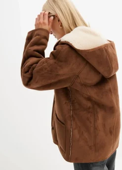 Shearling Jacke mit Kapuze|bonprix Sale