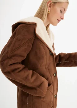 Shearling Jacke mit Kapuze|bonprix Sale