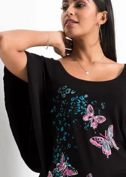 bonprix Shirts & Tops|Nachhaltigere Materialien|Shirt schwarz bedruckt