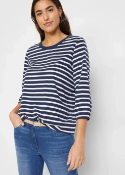 bonprix Nachhaltigere Materialien|Shirts & Tops|Shirt aus Bio-Baumwolle dunkelblau/weiß gestreift