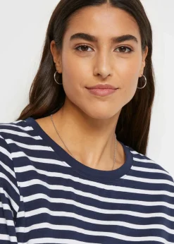 bonprix Nachhaltigere Materialien|Shirts & Tops|Shirt aus Bio-Baumwolle dunkelblau/weiß gestreift