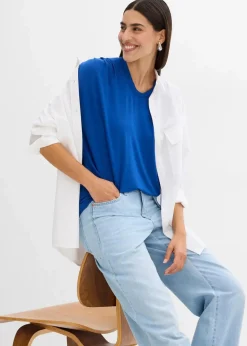 Shirt aus fließendem Viskose-Mix|bonprix Hot