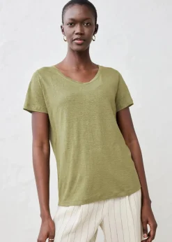 bonprix Premium|Shirts & Tops|Shirt aus reinem Leinen oliv