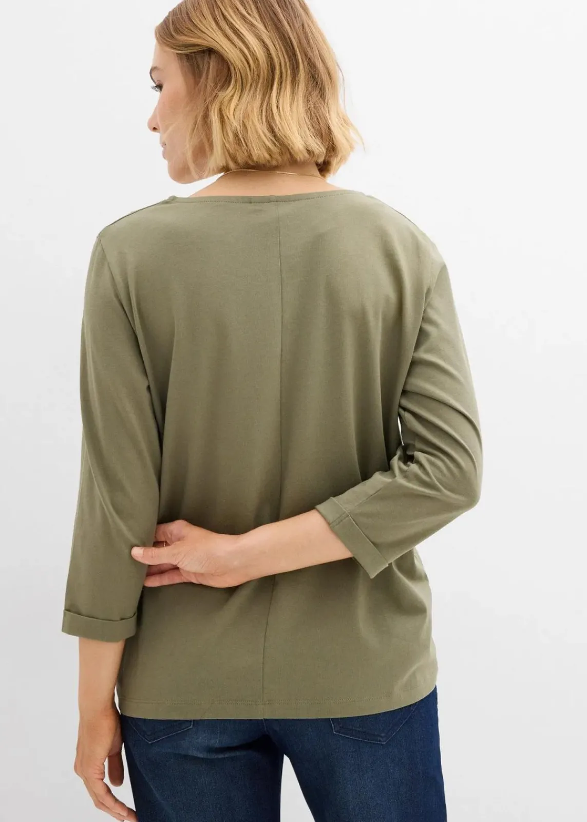 bonprix Shirts & Tops|Nachhaltigere Materialien|Shirt aus reiner Baumwolle oliv