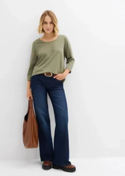 bonprix Shirts & Tops|Nachhaltigere Materialien|Shirt aus reiner Baumwolle oliv