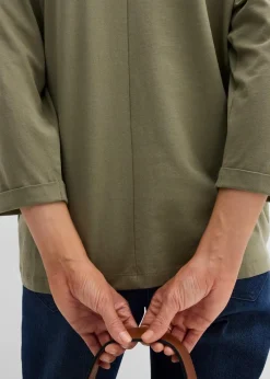 bonprix Shirts & Tops|Nachhaltigere Materialien|Shirt aus reiner Baumwolle oliv