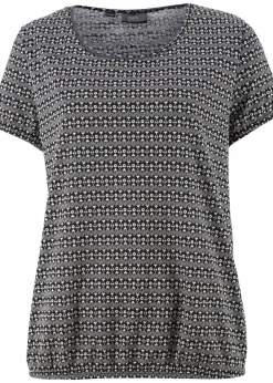 bonprix Shirts & Tops|Shirt aus reiner Baumwolle schwarz graphisch bedruckt