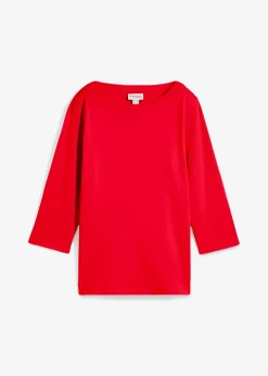 bonprix Bekleidung·Röcke|Basics|Shirt aus reiner schwerer Bio-Baumwolle lavarot